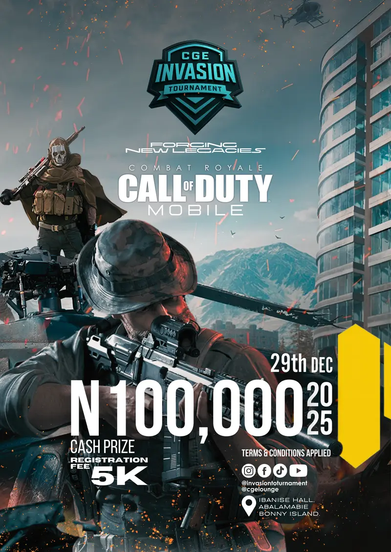 Call of Duty Mobile tournament flyer — Invasion Tournament