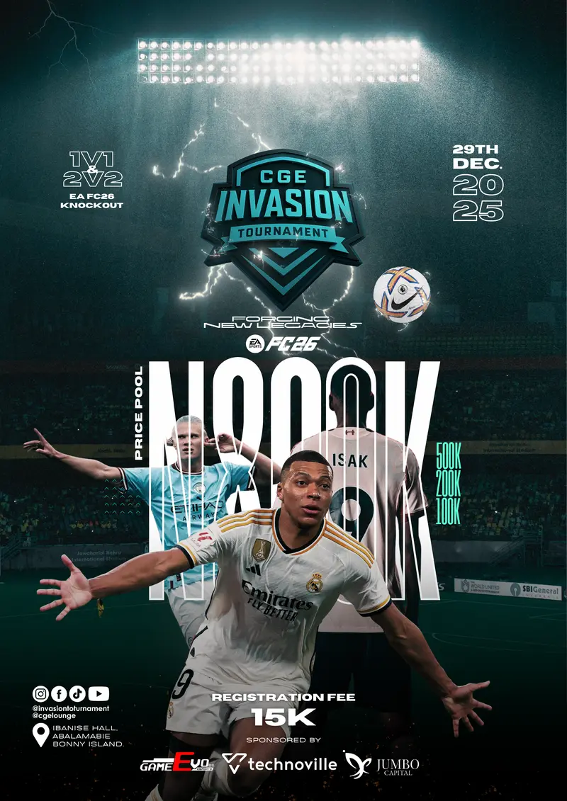 EA FC 26 tournament flyer — Invasion Tournament