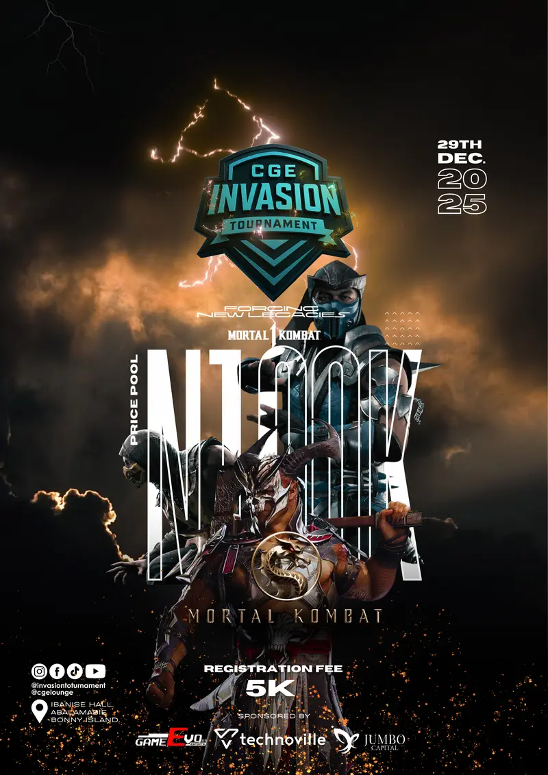 Mortal Kombat 1 tournament flyer — Invasion Tournament