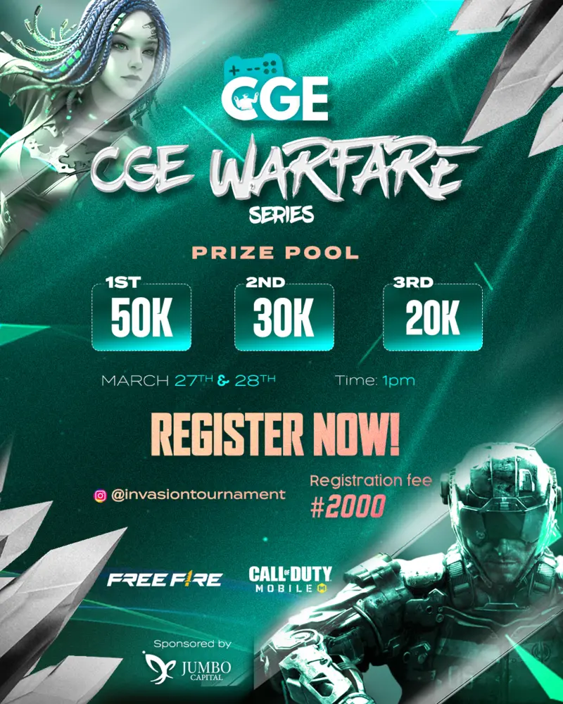 CGE Warfare Series prize breakdown